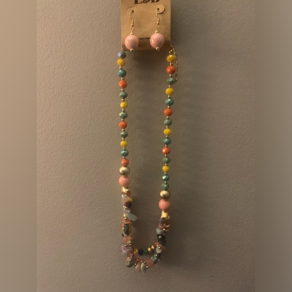 Necklace and earrings